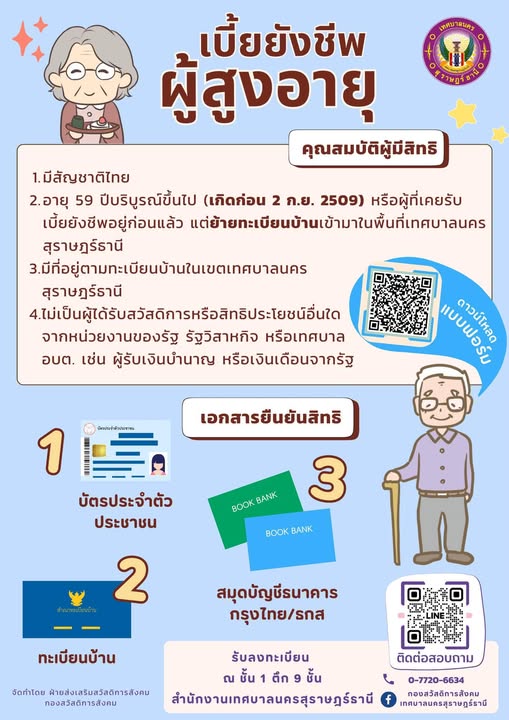 ขอเชิญชวนผู้สูงอายุที่เกิด ระหว่าง 2 กันยายน 2508 - 1 กันยาย ... Image 1