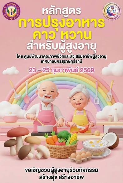 เชิญชวนผู้สูงอายุเข้าร่วมกิจกรรม "การปรุงอาหารคาว หวาน สำหรั ... รูปภาพ 1