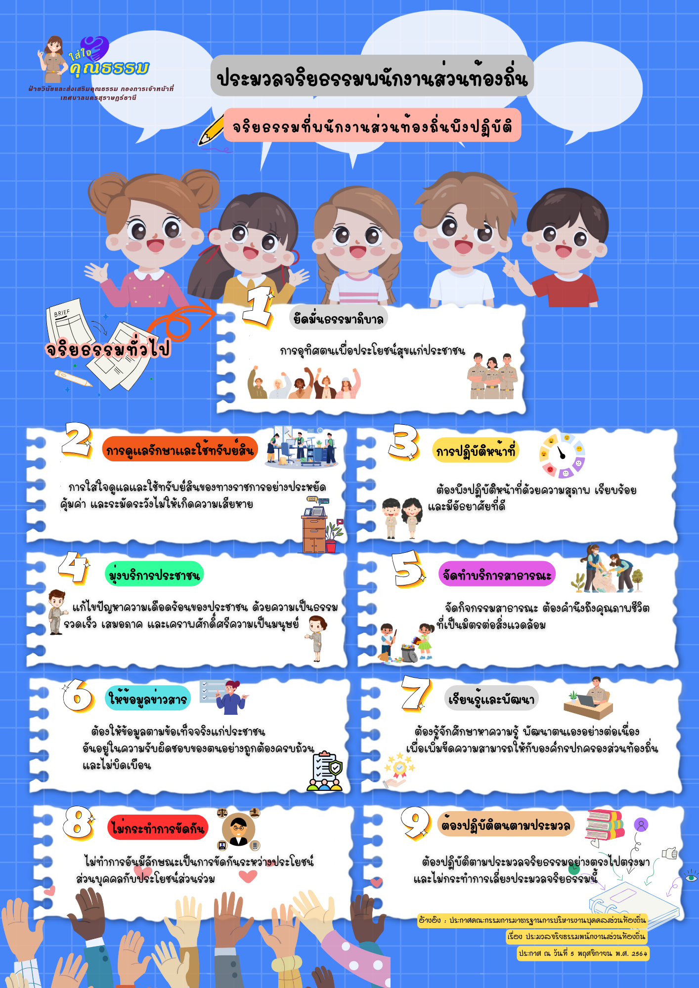 สื่่อประชาสัมพันธ์ในหัวข้อ ''ใส่ใจคุณธรรม'' เรื่อง จริยธรรมท ... Image 2