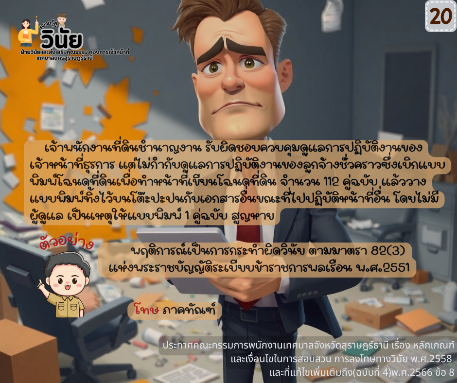 วินัยพนักงานส่วนท้องถิ่น 19 ข้อ พร้อมกรณีตัวอย่าง Image 21