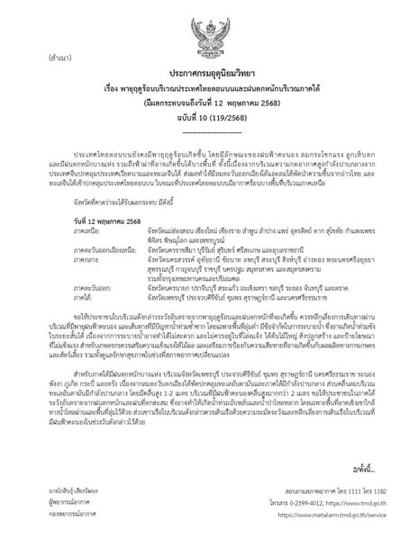 ประกาศกรมอุตุนิยมวิทยา เรื่อง พายุฤดูร้อนบริเวณประเทศไทยตอนบ ... รูปภาพ 1