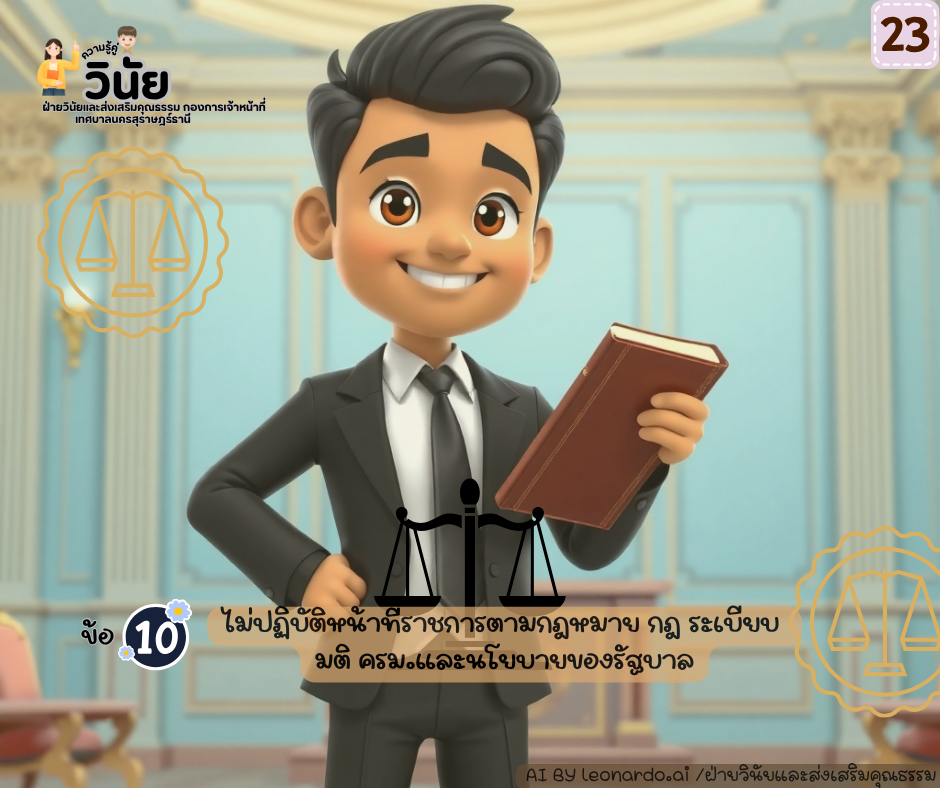 วินัยพนักงานส่วนท้องถิ่น 19 ข้อ พร้อมกรณีตัวอย่าง Image 24