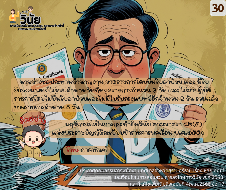 วินัยพนักงานส่วนท้องถิ่น 19 ข้อ พร้อมกรณีตัวอย่าง Image 31