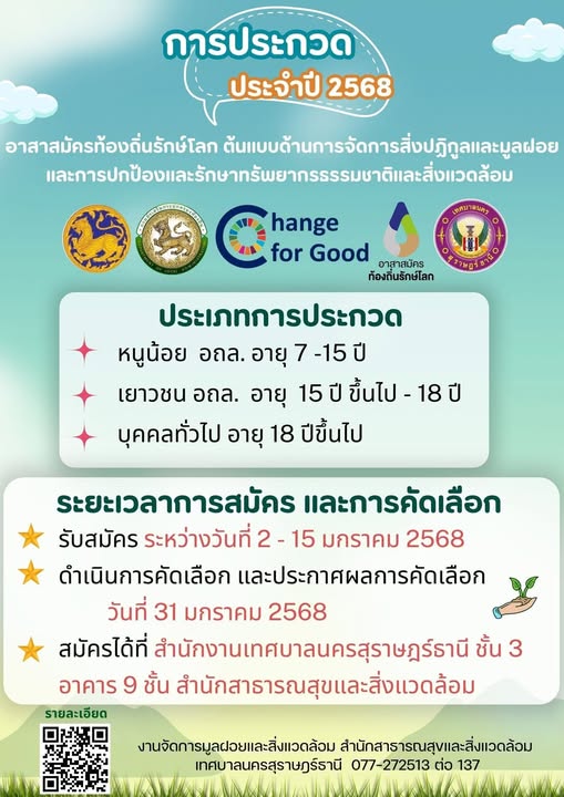 ขอเชิญชวนผู้ที่สนใจ เข้ารับการประกวดเป็นอาสาสมัครท้องถิ่นรัก ... Image 1