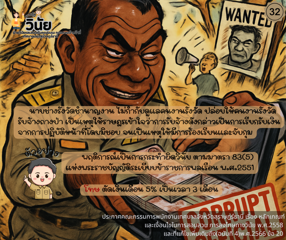 วินัยพนักงานส่วนท้องถิ่น 19 ข้อ พร้อมกรณีตัวอย่าง Image 33