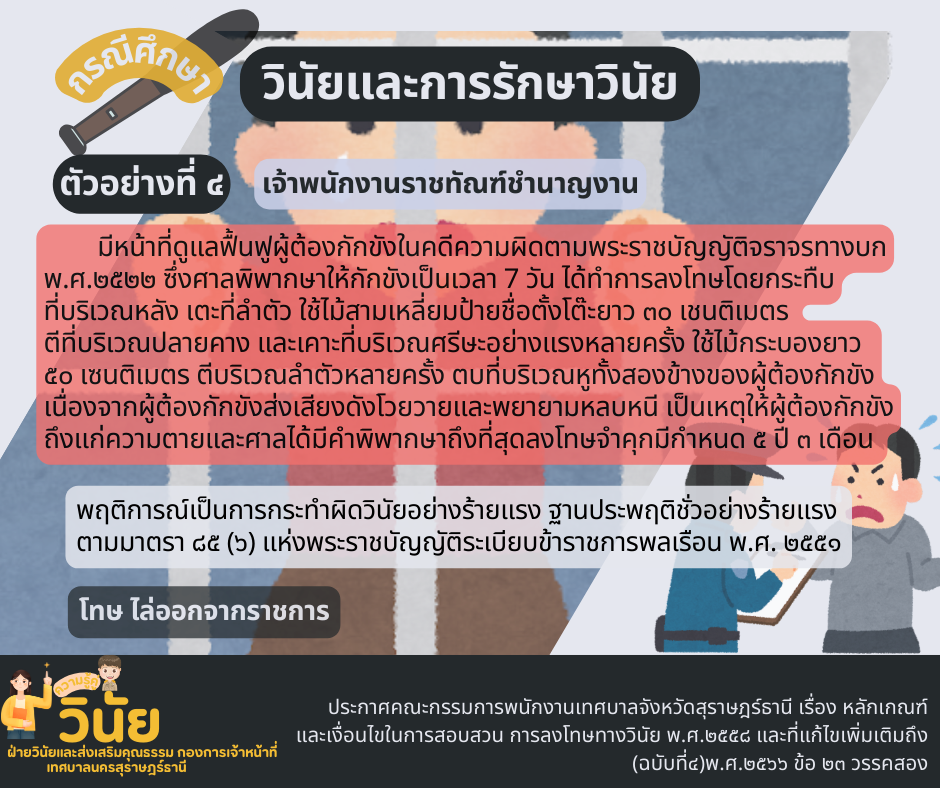 กรณีศึกษาวินัยและการรักษาวินัยฐานประพฤติชั่วอย่างร้ายแรง Image 4