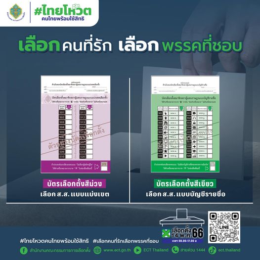 รู้จักบัตรเลือกตั้ง 2 ใบก่อนเข้าคูหาเลือกตั้ง Image 1