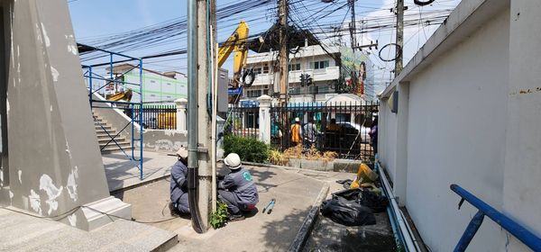 ตวามคืบหน้าการวางท่อหน้าเทพมิตร Image 1