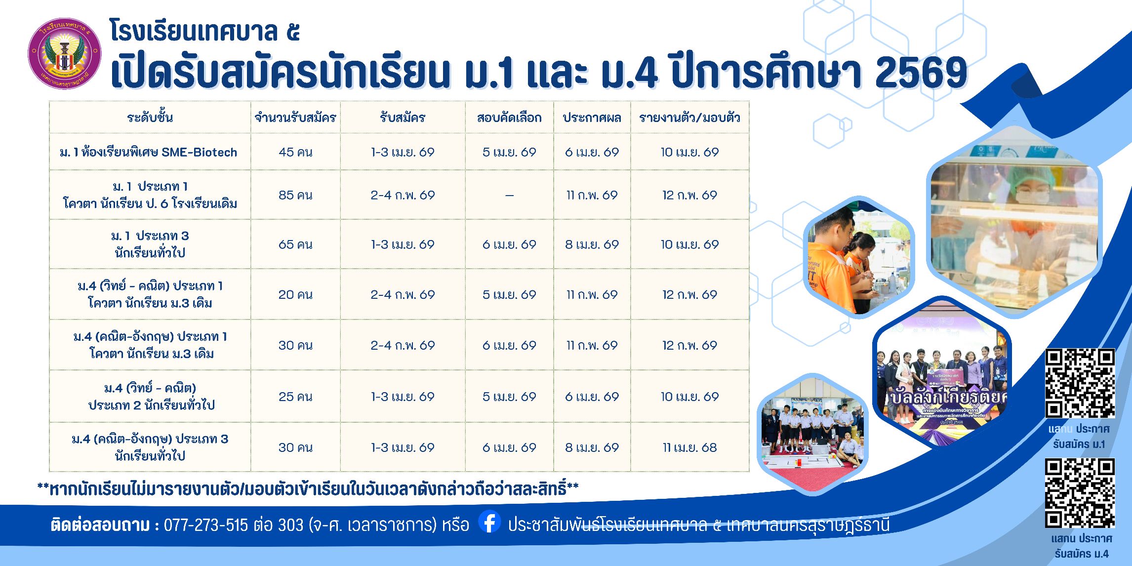 ประกาศการรับสมัครนักเรียนโรงเรียนเทศบาล5 ปีการศึกษา 2569 รูปภาพ 2